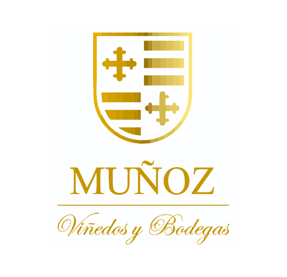 Logo dorado Bodegas Muñoz cuadrado